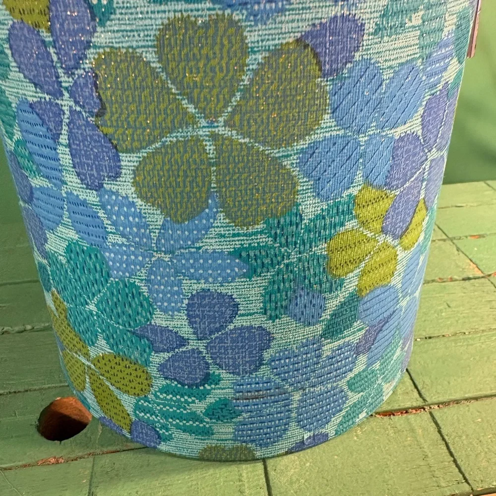 Vintage Floral Ice Bucket with Lid